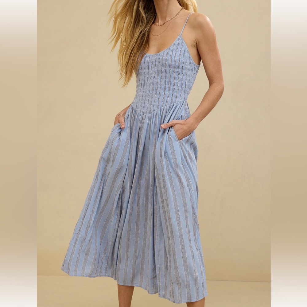 NWT AERIE At The Barre Midi Dress